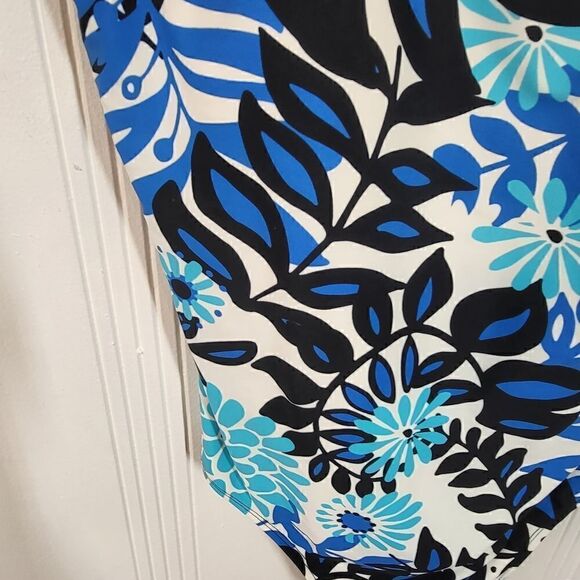 Catalina One Piece Blue, Black, & White Swimsuit - Picture 5 of 9